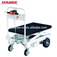 Cheap high quality 400kg Small Electric Hydraulic Double Scissor Lift Table Truck